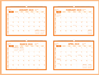 Click to zoom Orange Colour wall planner 2024 Jan, Feb, Mar and Apr