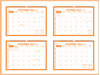 Click to zoom Orange Colour wall planner 2024 Sep, Oct, Nov and Dec