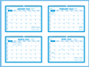 Click to zoom Sky Blue wall planner 2024 Jan, Feb, Mar and Apr