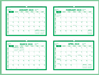 Click to zoom Dark Green Wall Planner 2024 Jan, Feb, Mar and Apr