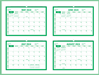 Click to zoom Dark Green Wall Planner 2024 May, Jun, Jul and Aug