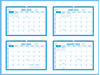 Click to zoom Sky Blue wall planner 2024 May, Jun, Jul and Aug