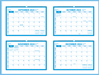 Click to zoom Sky Blue wall planner 2024 Sep, Oct, Nov and Dec