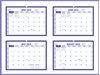 Click to zoom Royal Blue wall planner 2024 May, Jun, Jul and Aug