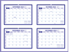 Click to zoom Royal Blue wall planner 2024  Sep, Oct, Nov and Dec