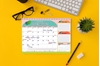 Click to zoom Button Top View  Desk Calendar 2024