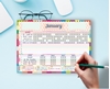 Click to zoom Habit Tracker 001 Rainbow  Writing