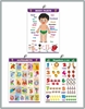 Click to zoom CH3001 Body Parts + Alphabets + Numbers Learning Charts