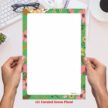 151UnRuledGreenFloral Project Paper 