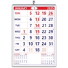 Click to zoom 801 Red Royal Blue English Monthly Calendar 2025