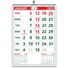 Click to zoom 901 Red Green English Monthly Calendar 2025