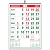Click to zoom 901 Red Green English Monthly Calendar 2025