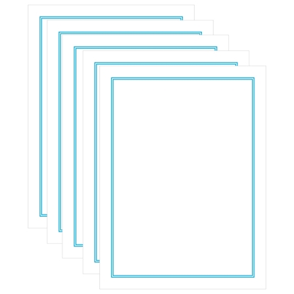 Cyan Border Paper