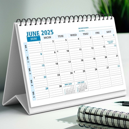 Table Blue Line Calendar Planner 2025