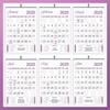 Click to zoom 905 Pink English Monthly Calendar 2025	