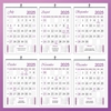 Click to zoom 905 Pink English Monthly Calendar 2025	