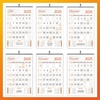 Click to zoom 805 Orange English Monthly Calendar 2025	