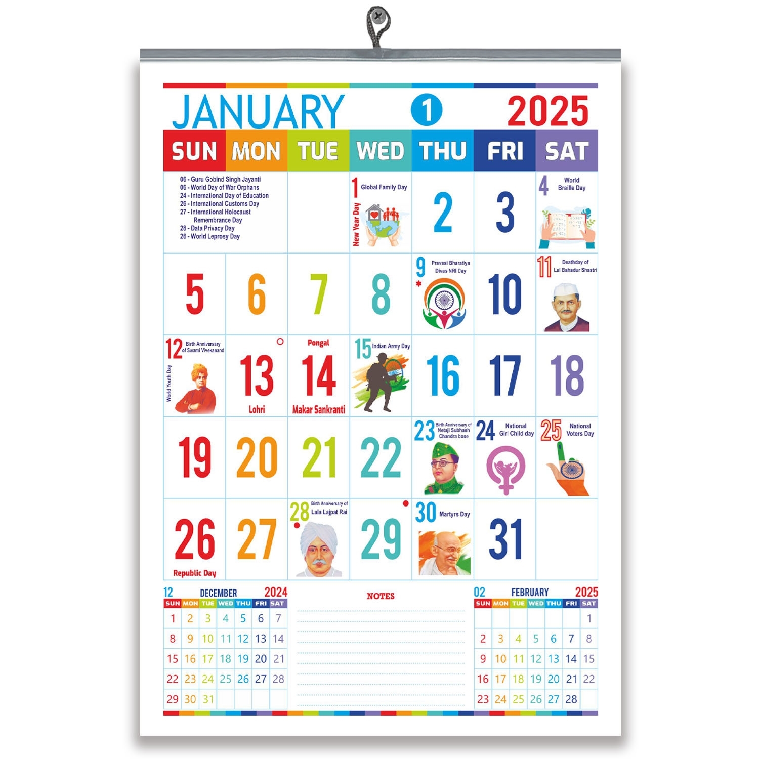 751 Important Days English Monthly Calendar 2025