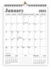 Click to zoom Black Wall Planner 2025