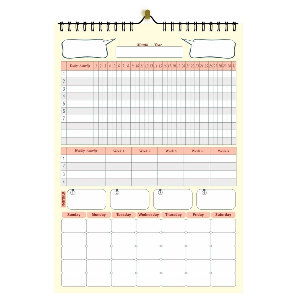302 Yellow 10x14" Habit Wall Tracker