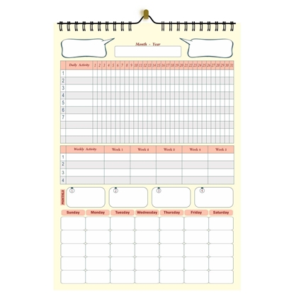 302 Yellow 10x14" Habit Wall Tracker