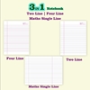 Click to zoom 3in1 Notebook Pack of 6 Two Line, Four Line, Maths Line