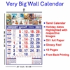 Click to zoom Red Blue Tamil Explanation Big wall Calendar 2025