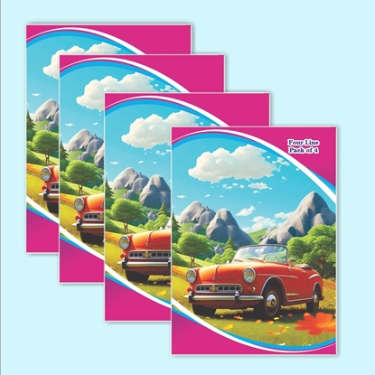 king size Four Line Notebook Pack of Four