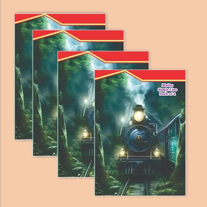 King Size Maths Single Line Notebook Pack 0f 4