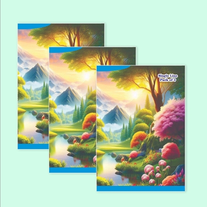 king size Single Line Notebook Pack of 3