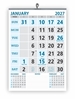 Click to zoom 823 English Monthly Wall Calendar 2027