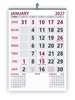 Click to zoom 923 English Monthly Wall Calendar 2027