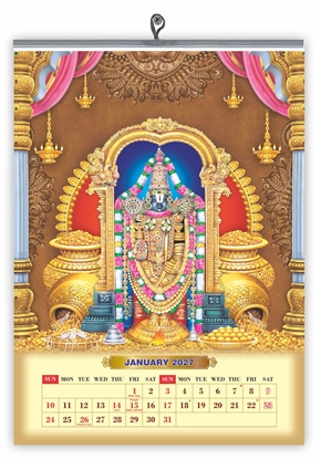 Balaji Monthly wall Calendar 2027 