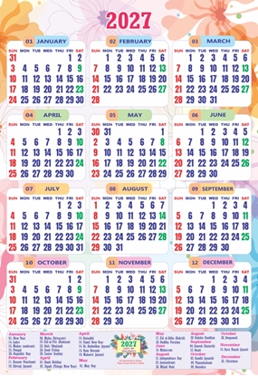 Vp-1301-Floral Year Planner 2027