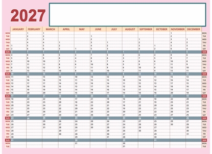 VP -1213 -YP- Pink  Year Planner 2027