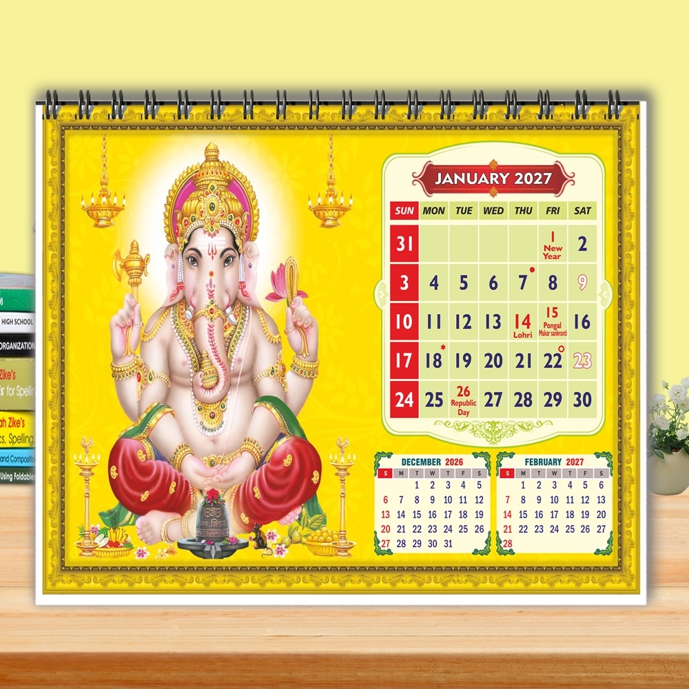 T5004-Ganesh Table Calendar 2027 