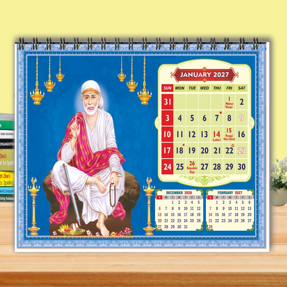 T5002-SaiBaba Table Calendar 2027