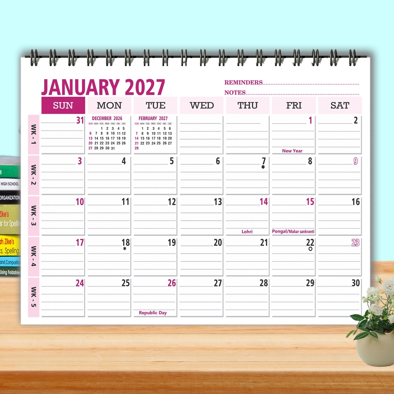 T5052 - Red Table Planner 2027