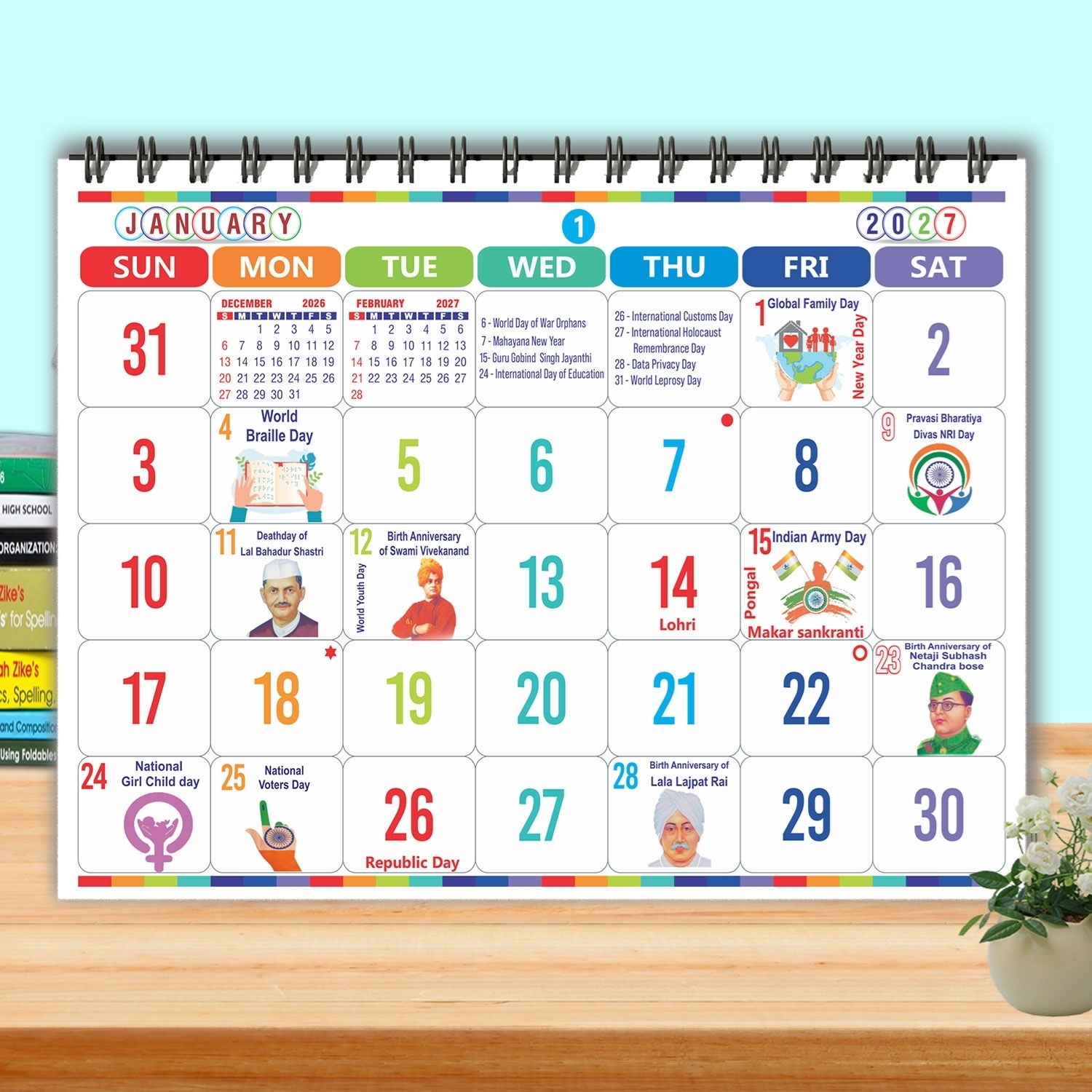 781 Important Table Calender 2027